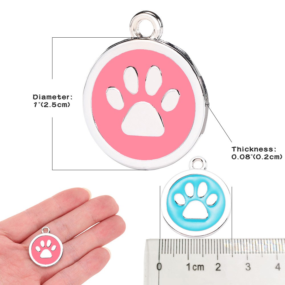 [Khắc miễn phí] Cá nhân hóa Pet Cat Dog ID Tag chống mất Mặt dây chuyền Khắc tên điện thoại Phụ kiện cổ áo