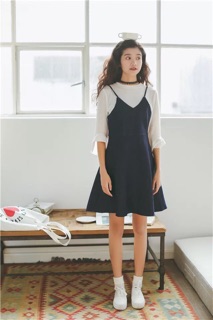 Set yếm 2 dây phối áo tay loe