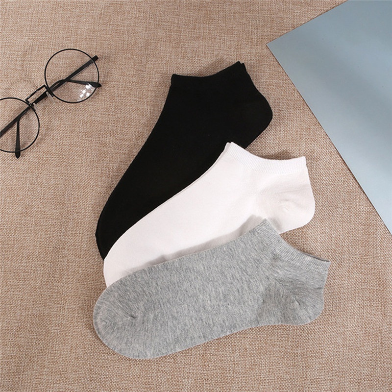 Set 5/10 đôi vớ cotton cổ thấp thoáng khí cho nam
