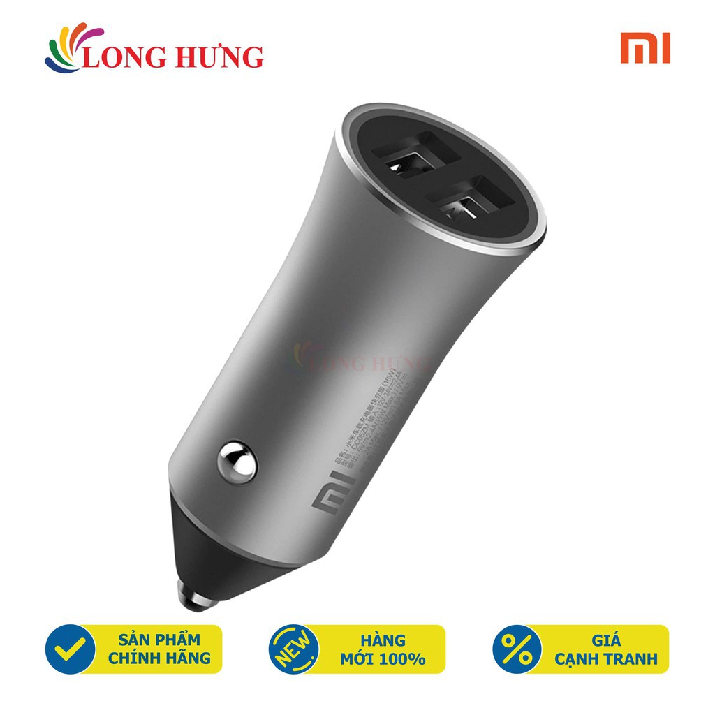 Cốc sạc xe hơi Xiaomi Mi Car Changer Pro 2USB GDS4104GL CC05ZM - Hàng chính hãng