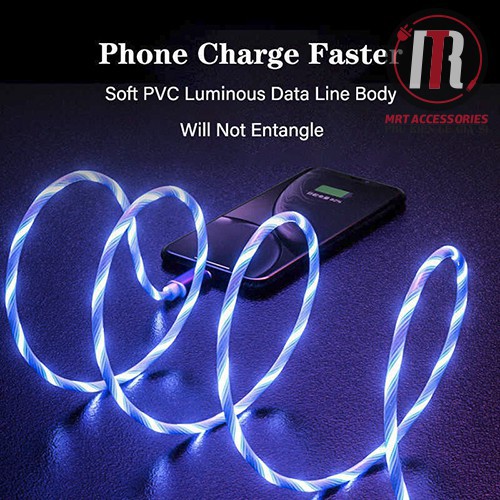 Cáp Sạc Led Phát Sáng Dọc Theo Dây IPHONE SAMSUNG TYPEC