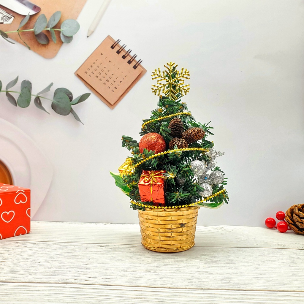 Cây Thông Nhí 20CM TNM07 Để Bàn Trang Trí Giáng Sinh