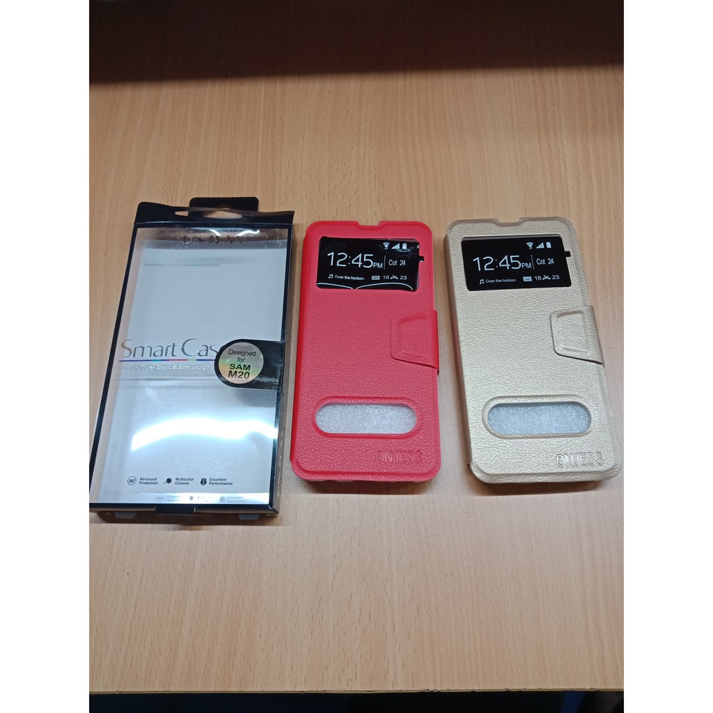 Bao Da Điện Thoại Onjess Samsung M20 (2019)_M205_Lưng Silicon (Đỏ,Vàng)_HTY675-676 [18x10x3]