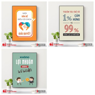 [Giá Xưởng] Tranh treo tường động lực văn phòng câu nói slogan truyền cảm hứng, tranh canvas trang trí DL26
