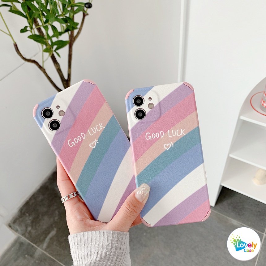 Ốp Lưng Họa Tiết Sọc Ngang Cầu Vồng Cho Oppo A53 A93 2020 Reno 3 A5S A3S A12E A12 | BigBuy360 - bigbuy360.vn
