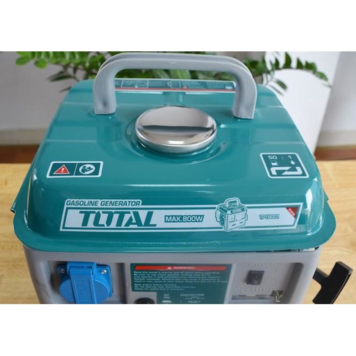 Máy phát điện Total TP18001 Mini 800W Động Cơ Xăng Pha Nhớt Giật Nổ