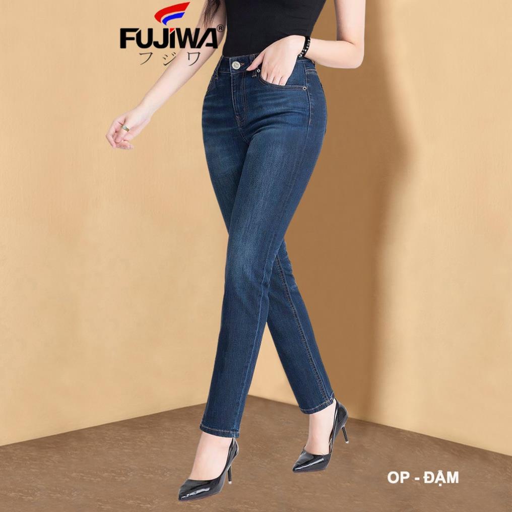 Quần Jean Nữ Ống Đứng Hơi Ôm FUJIWA - OP. Jean Co Giãn Tốt, Dày Mềm Mịn. Size 26, 27, 28, 29, 30, 31, 32 (42kg - 70kg) !