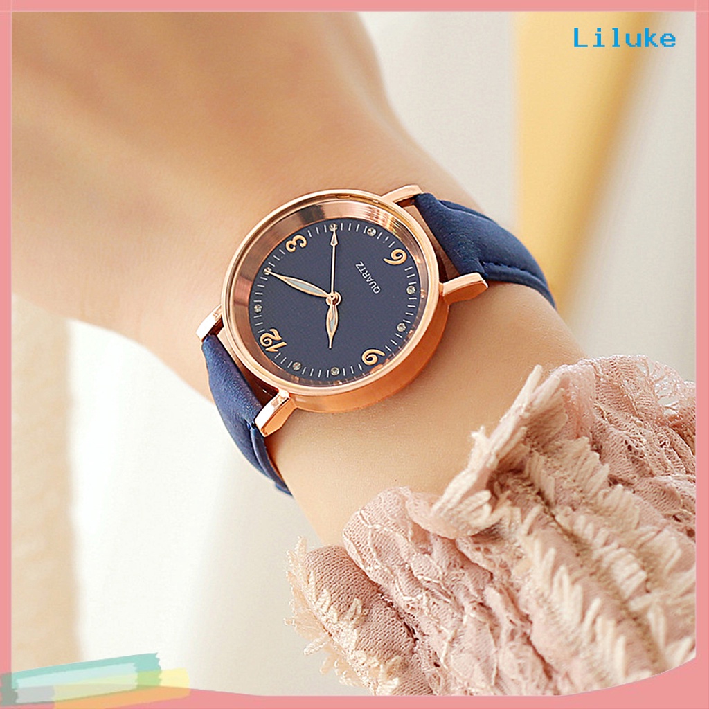 Đồng Hồ Đeo Tay Phát Quang Liluke Thiết Kế Đục Lỗ Có Thể Điều Chỉnh Dành Cho Nữ Mặc