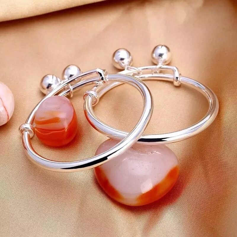 Lắc Tay Lắc Chân Bạc có Chuông cho bé
