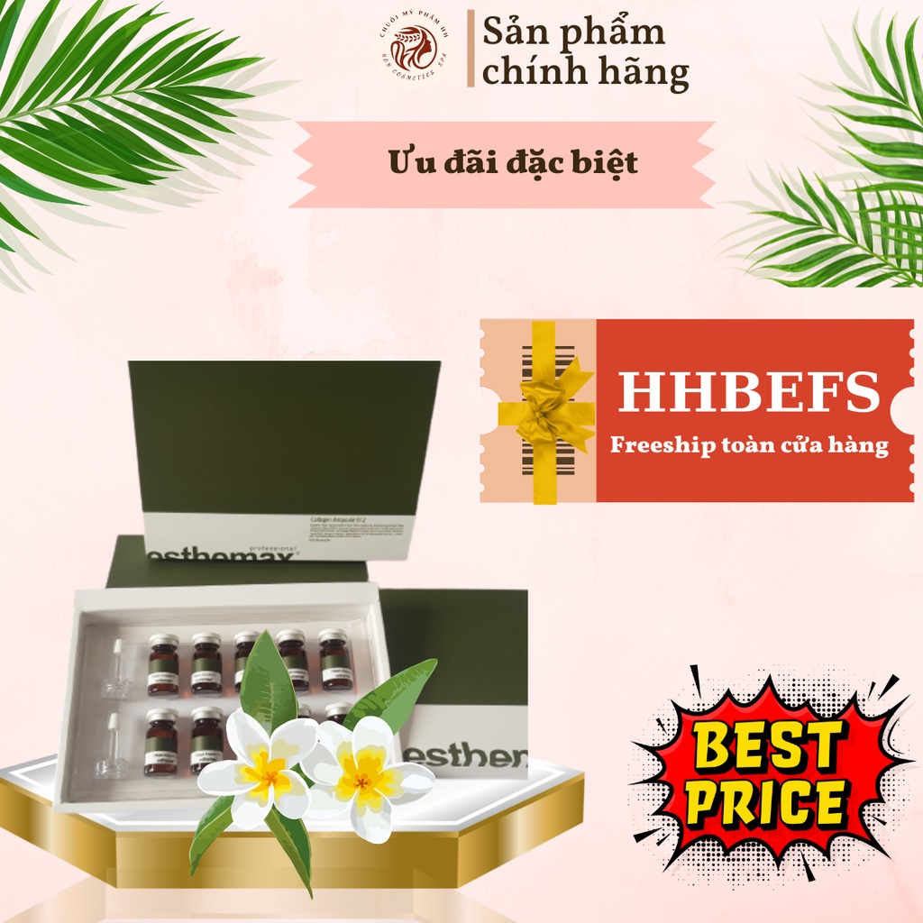 Tế bào gốc Esthemax 512 Colagen Ampoule chiết xuất tự nhiên phục hồi, chống lão hóa chính hãng Esthepro Hàn Quốc