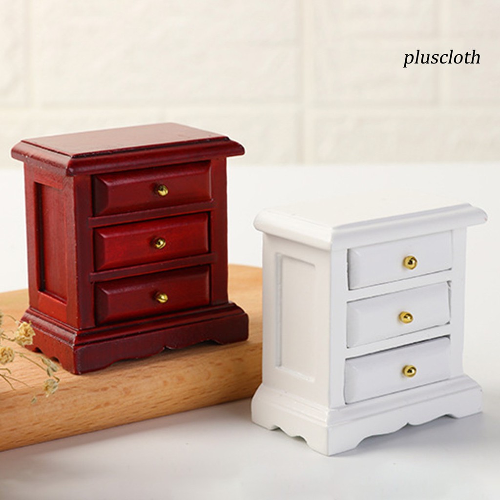 Tủ Gỗ Mini Tỉ Lệ 1 / 12 Trang Trí Nhà Búp Bê