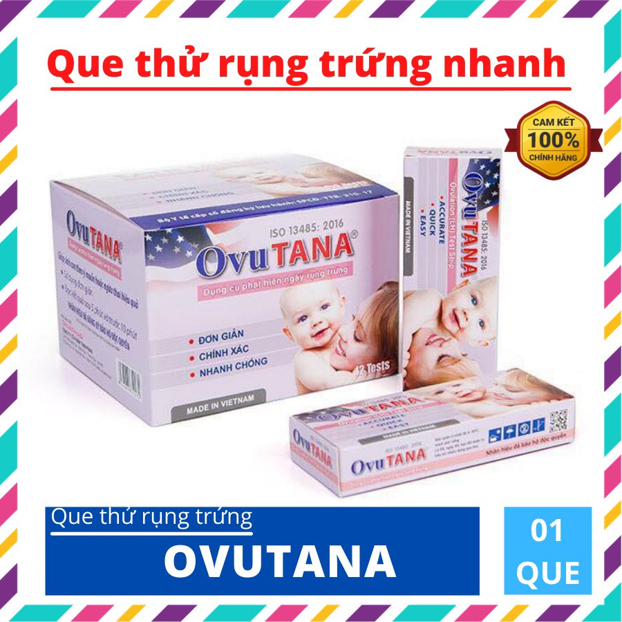 Que thử rụng trứng Ovutana - Chính xác cao - Hộp 1 que - Chính hãng