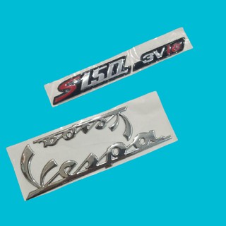 Bộ decal, tem nổi chữ Vespa S150 3vie cho xe Vespa mẫu mới - SPB-8334