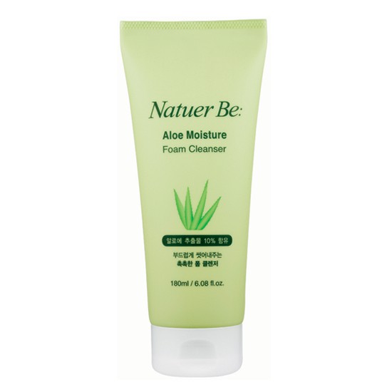 Sữa rửa mặt lô hội 180ml Natuer Be Aloe Moisture Foam Cleanser xuất xứ Hàn Quốc [ HÀNG CHÍNH HÃNG ]