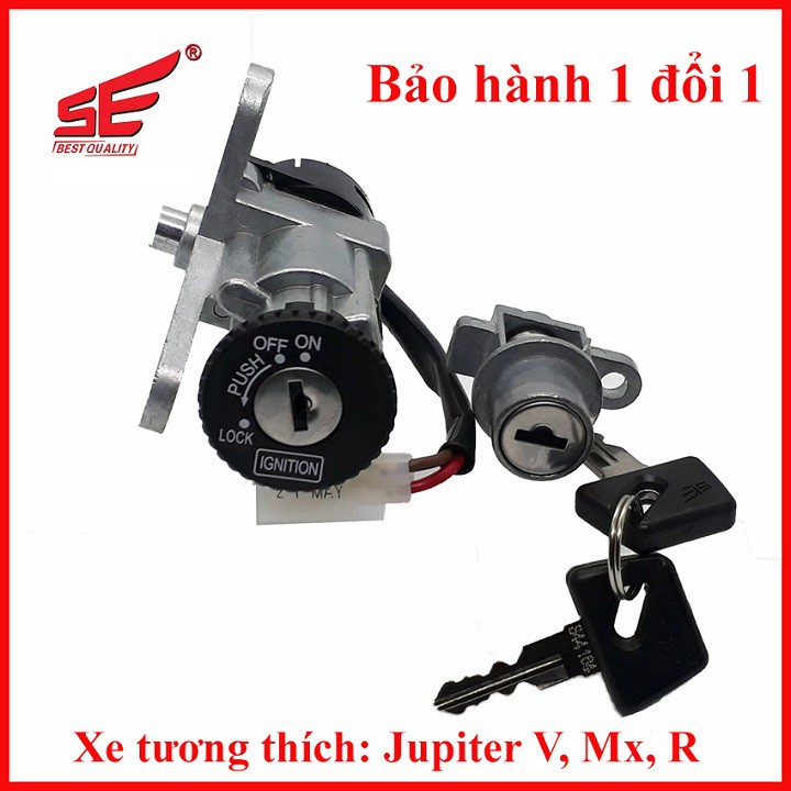 Bộ ổ khóa xe máy JUPITER V, Mx, R 2 cạnh thương hiệu SE