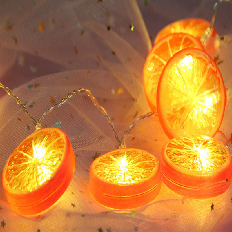Dây đèn led 10 bóng dài 2m hình lát chanh xinh xắn dùng trang trí