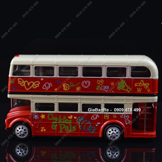 Mô Hình Kim Loại Xe Bus 2 Tầng English Cookies - Tỉ Lệ 1:50 - 7655