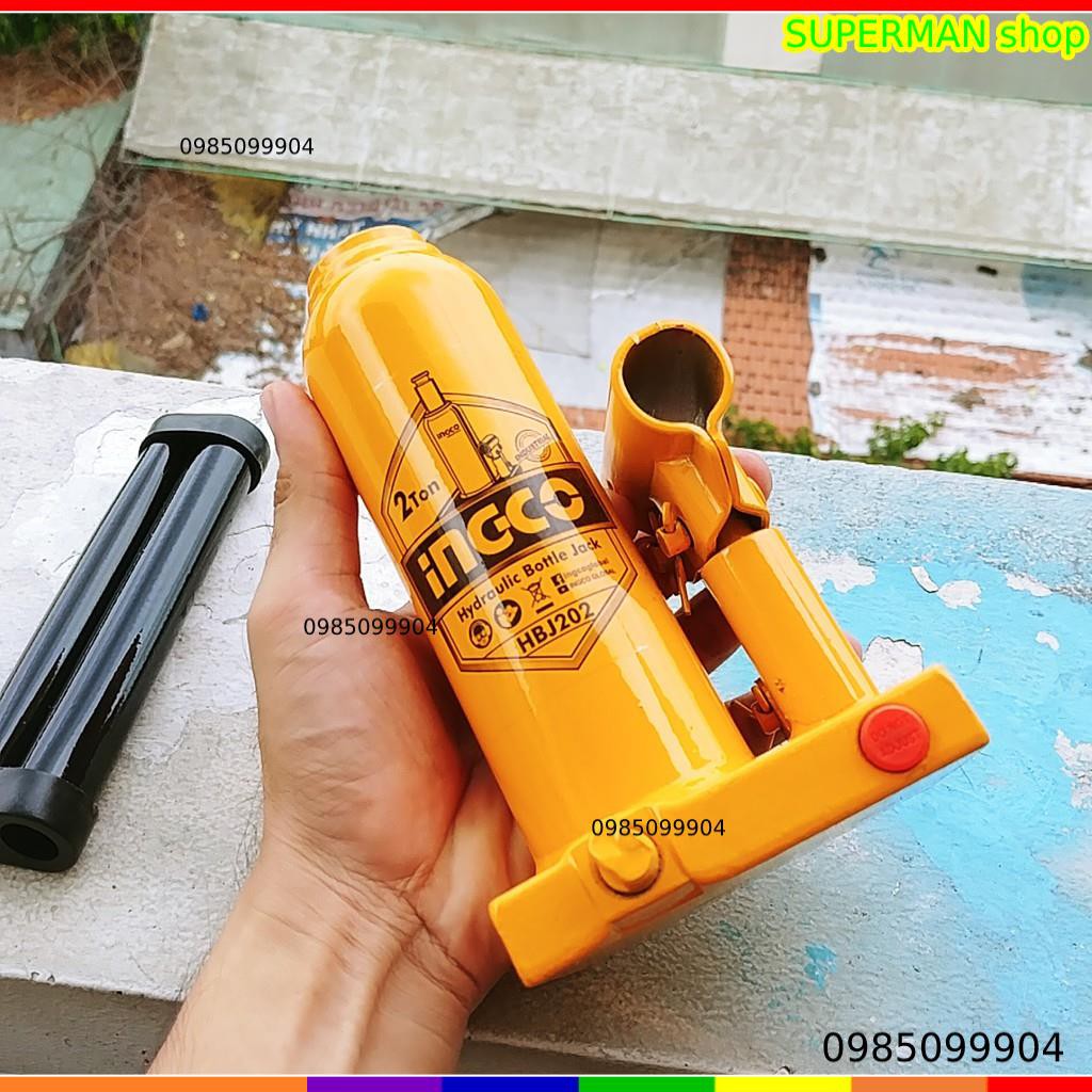 Con đội thủy lực 2 tấn Ingco HBJ202 Total THT109022 kích đội 2 tấn ( có các loại 4 tấn 6 tấn 10 tấn 12 tấn)