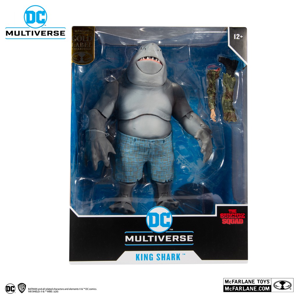 Mô hình McFarlane 🦇 DC Multiverse 10 in KING SHARK™ (GOLD LABEL) 🦇- Suicide Squad Movie