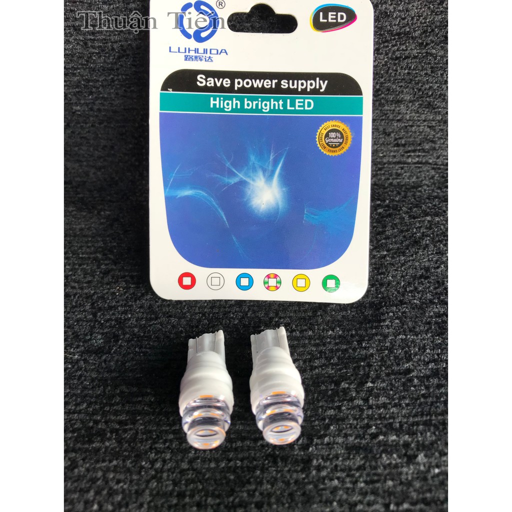 LED T10 CHO ĐÈN SƯƠNG MU, XI NHAN, ĐỒNG HỒ ĐỦ MÀU