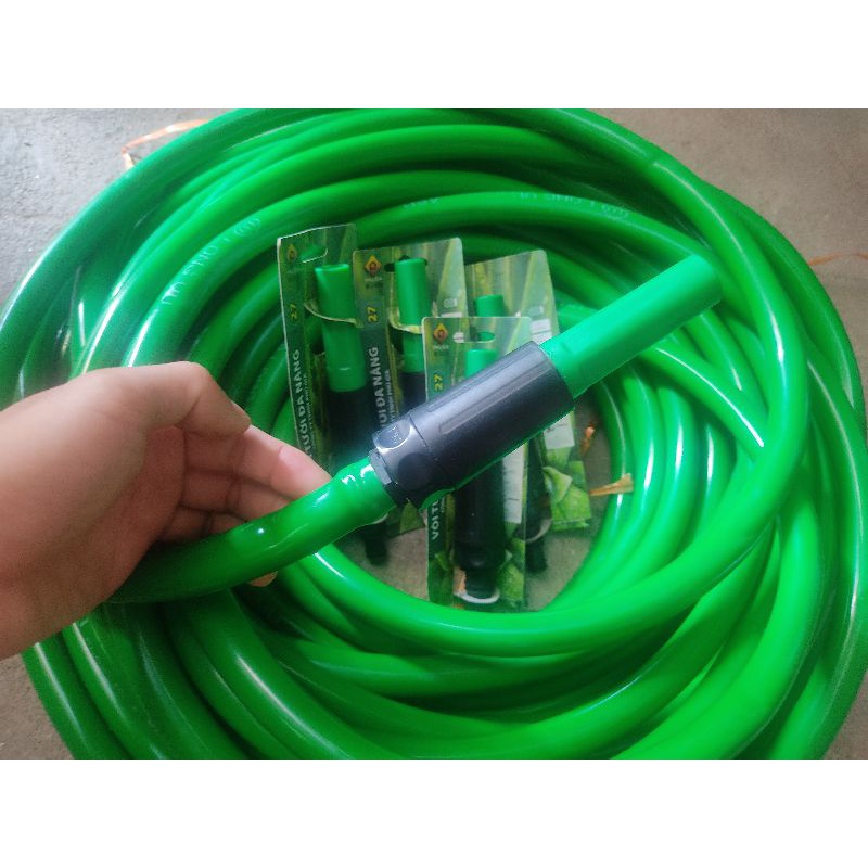 Bộ vòi tưới đa năng kèm 10m dây tưới, sử dụng tưới hoa, cây cảnh, xịt rửa sân vườn (dây ống nước phi 21)