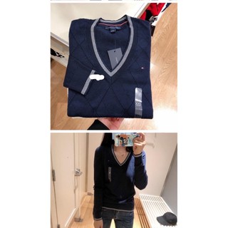 Áo len Tommy Hilfiger nữ cổ tim mua sale outlet store Mĩ