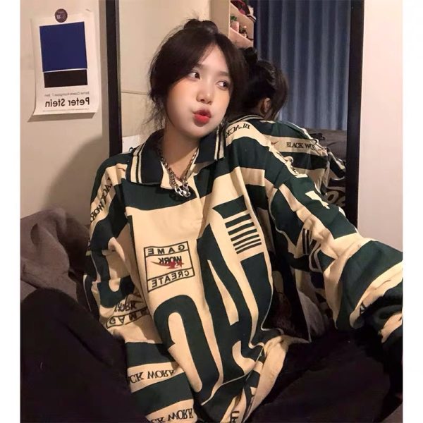 Áo sweater nữ tay dài dáng rộng phong cách Hàn Quốc | BigBuy360 - bigbuy360.vn