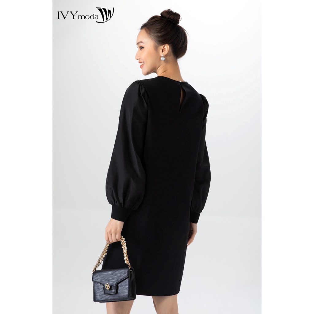 Đầm thun tay bồng dáng suông IVY moda MS 42B9053
