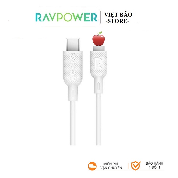 Cáp Sạc siêu bền Type C to L RAVpower CB054 dài 1m