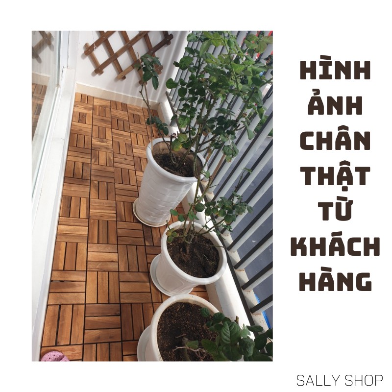 COMBO 5 tấm ván sàn gỗ vỉ nhựa, lót ban công sân vườn.