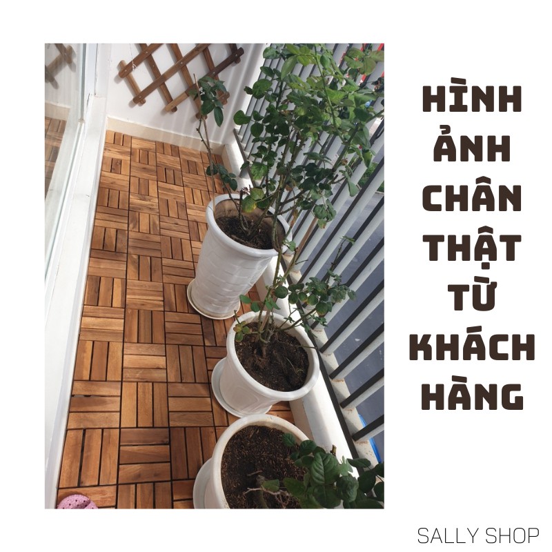 [SALLY SHOP] COMBO 5 tấm ván sàn gỗ vỉ nhựa, lót ban công sân vườn.