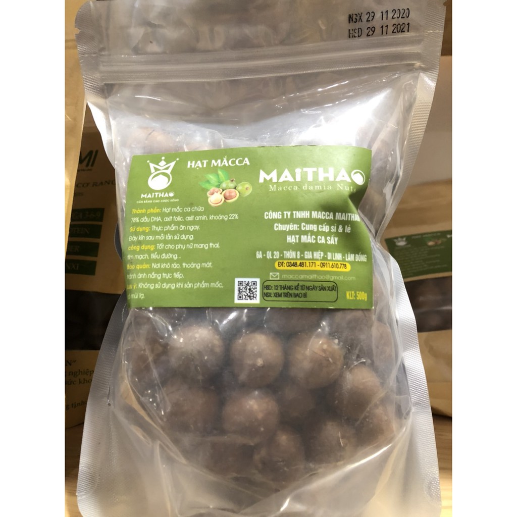 500g Hạt Macca Sạch Di Linh Lâm Đồng