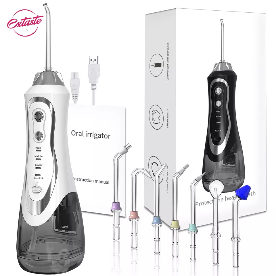 Máy tăm nước cầm tay healthy care extaste electronics water flosser giúp sạch mảng bám, trắng răng, cần thiết cho mọi gi