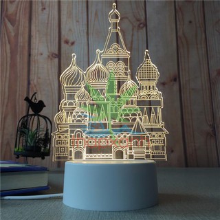 Đèn ngủ, đèn trang trí, Led 3D hình Con Sứa