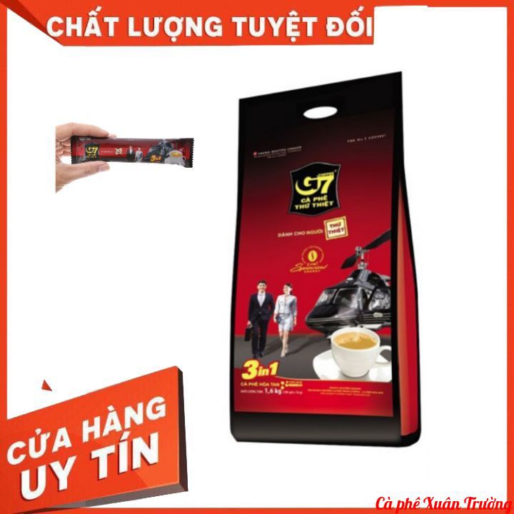 Cà phê sữa hòa tan G7 3in1 - Bịch 100 sticks 16gr (Zin Nguyên Tem)