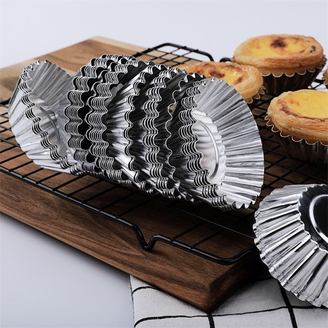 Khuôn bánh tart viền hoa bằng nhôm