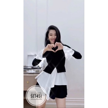 Set áo phối và quần set big size từ 60kg-90kg