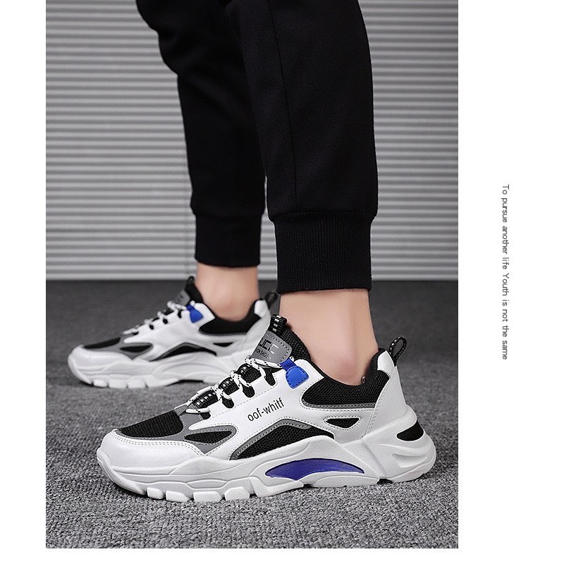 Giày sneaker nam Dây Kẻ Guccc 2 màu thời trang mới nhất 2022