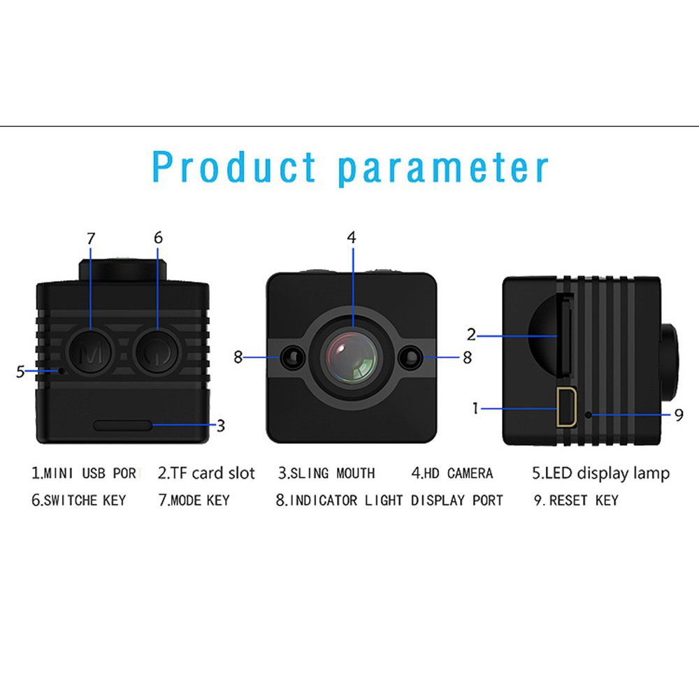 [Mã ELCA5 giảm 7% đơn 500K] Camera Hành Trình SIÊU NHỎ SQ12 Full 1080 HD - Phiên Bản Hồng Ngoại (Tặng Hộp Chống Nước) | BigBuy360 - bigbuy360.vn