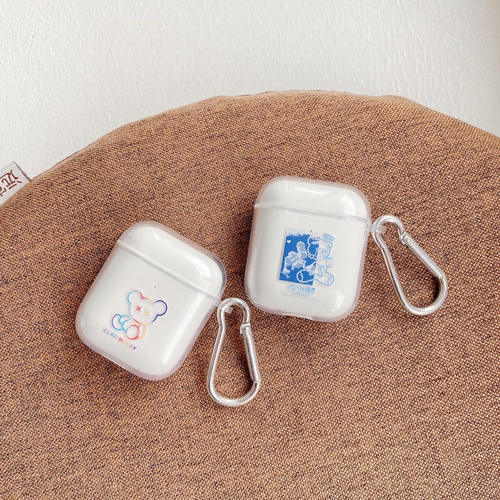 Airpods Jane Clouds Case Soft Bear Color Wireless TPU Leather Cover Wireless Headset Case for Airpods 1/2/3 pro