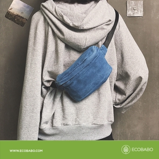 Túi vải jean đeo hông trẻ trung cá tính tiện dụng Lajeen by Ecobabo