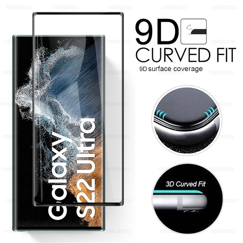 Kính Cường Lực Viền Cong HD Chống Trầy Chất Lượng Cao Cho Samsung Galaxy S22 S22Plus / Samsung S22