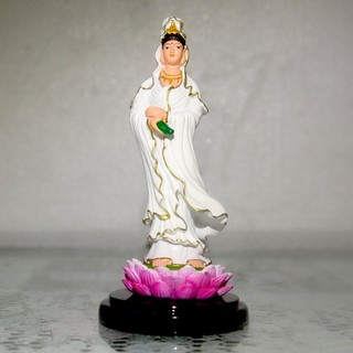 Tượng ngài quan thế âm Bồ Tát đứng cao 13cm