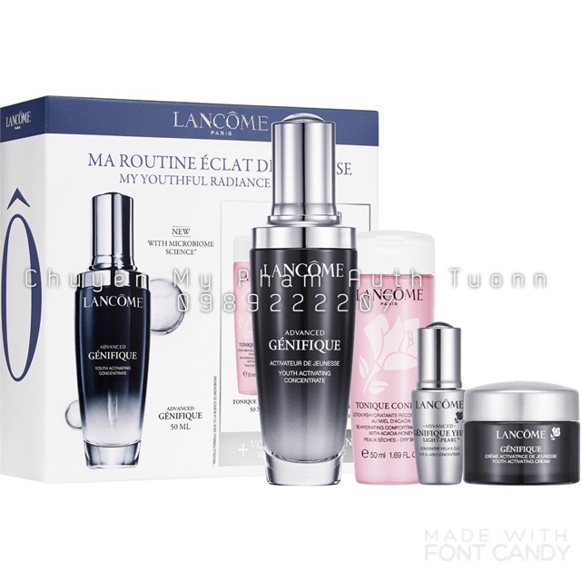 Set Chống Lão Hoá Da Lancome Votre Eclat De Jeunesse Your Youthful Radiance 4 Món