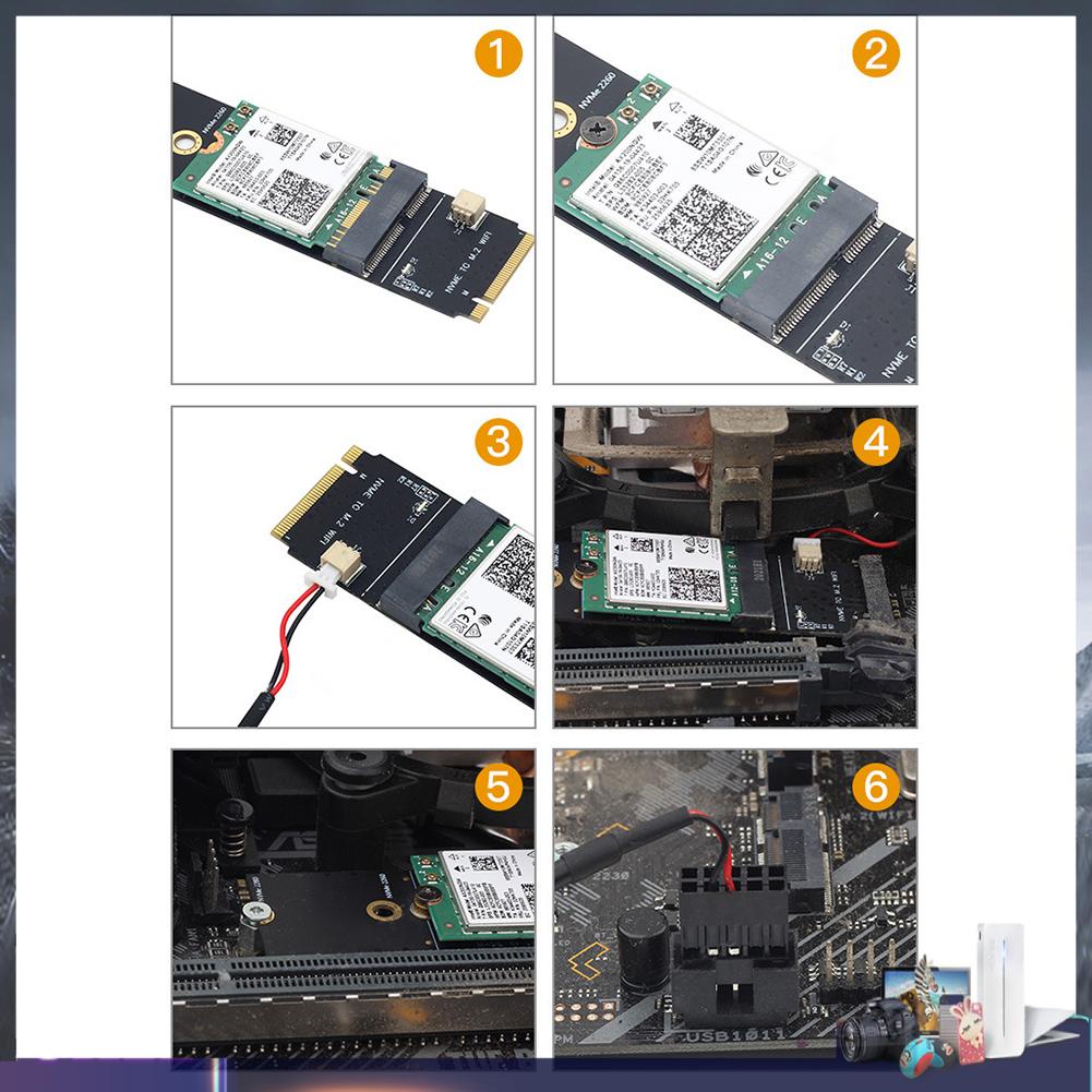 Đầu chuyển đổi thẻ wifi M.2 M Key sang NGFF A + E cho AX200 9260AC