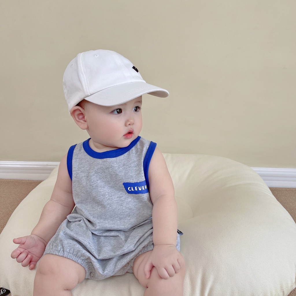 Áo Liền Quần Không Tay Chất Liệu Cotton Dễ Thương Dành Cho Trẻ Nhỏ Mới Sinh 0-24 Tháng