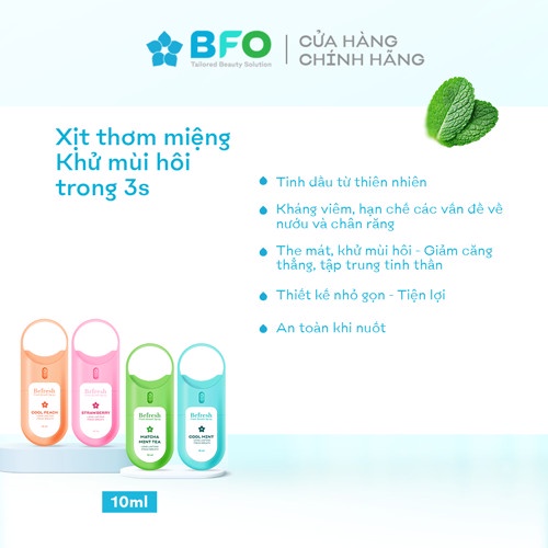 Xịt Thơm Miệng Befresh Cho Hơi Thở Thơm Mát Chỉ Trong 3 Giây Dung Tích 10ml