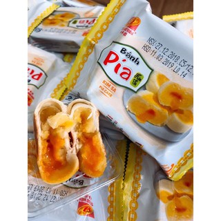 [ ĐẶC SẢN VIỆT ] [1 CÁI*40g] BÁNH PÍA MINI KIM SA ĐẬU ĐỎ (NHÂN ĐẬU ĐỎ + TRỨNG MUỐI TAN CHẢY)- BÁNH TÂN HUÊN VIÊN