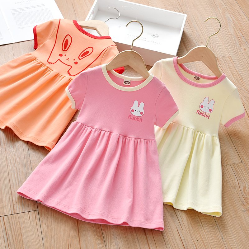 Váy đầm bé gái mặc hè size đại đến 40kg - Váy thỏ baby