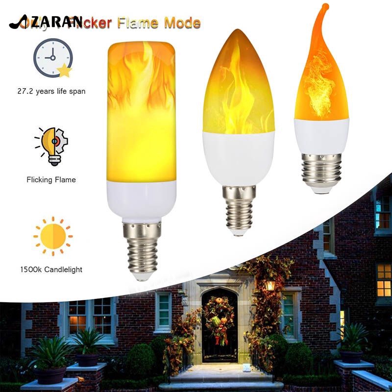 Bóng đèn LED cảm biến trọng lực E27 hình ngọn nến độc đáo sáng tạo